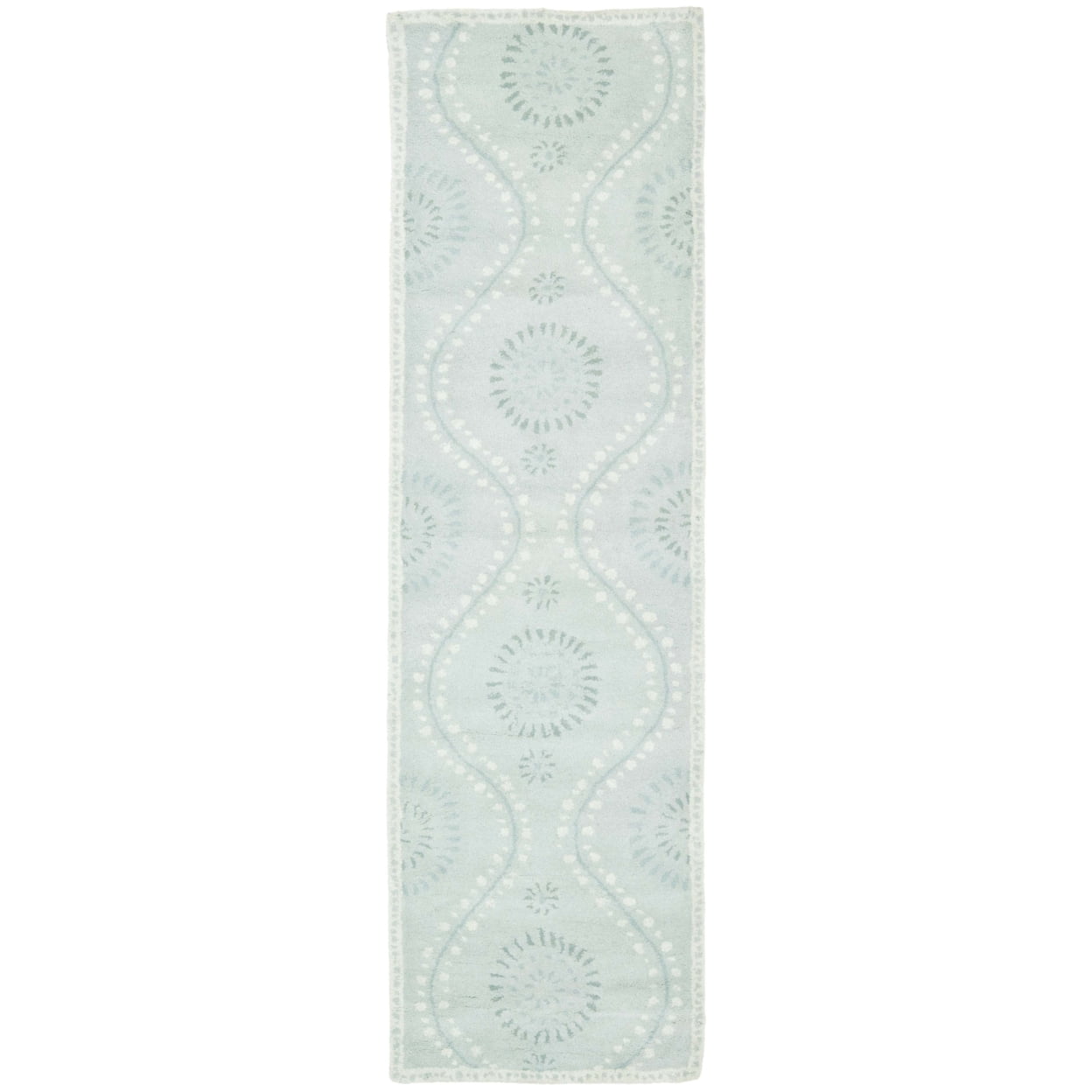 SAFAVIEH Martha Stewart Living Ogee Dot Spring Melt Wool Runner Rug, Spring Melt, 2'3"x8'