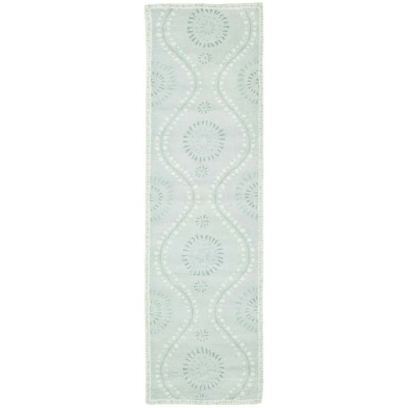SAFAVIEH Martha Stewart Living Ogee Dot Spring Melt Wool Runner Rug, Spring Melt, 2'3"x8'