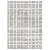 SAFAVIEH Martha Stewart Lucia Shag Area Rug, Dark Grey/Ivory, 8' x 10'