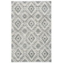 SAFAVIEH Martha Stewart Lucia Shag Area Rug, Dark Grey/Light Grey, 5'1" x 7'6"