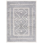 SAFAVIEH Martha Stewart Lucia Shag Area Rug, Grey/Ivory, 6'7" x 9'