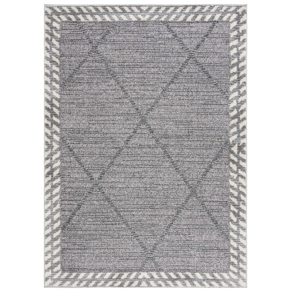 SAFAVIEH Martha Stewart Lucia Shag Area Rug, Grey/Ivory, 8' x 10'