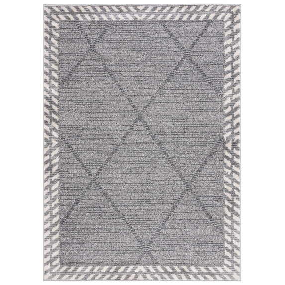 SAFAVIEH Martha Stewart Lucia Shag Area Rug, Grey/Ivory, 9' x 12'