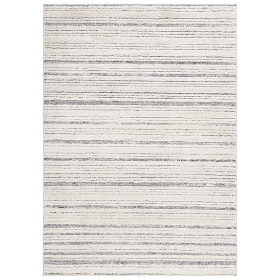 SAFAVIEH Martha Stewart Lucia Shag Area Rug, Ivory/Dark Grey, 4' x 6'