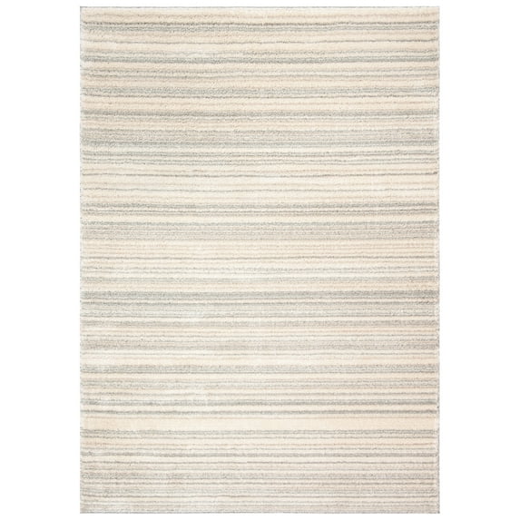SAFAVIEH Martha Stewart Lucia Shag Area Rug, Light Grey/White, 4' x 6'