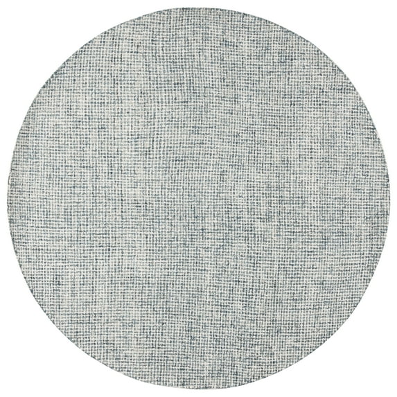 SAFAVIEH Martha Stewart Luther Solid Area Rug, Blue/Ivory, 6' x 6' Round