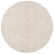 SAFAVIEH Martha Stewart Luther Solid Area Rug, Light Grey/Ivory, 6' x 6' Round