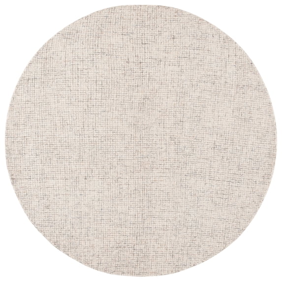 SAFAVIEH Martha Stewart Luther Solid Area Rug, Light Grey/Ivory, 6' x 6' Round