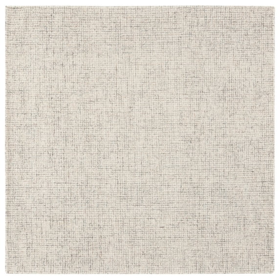 SAFAVIEH Martha Stewart Luther Solid Area Rug, Light Grey/Ivory, 6' x 6' Square