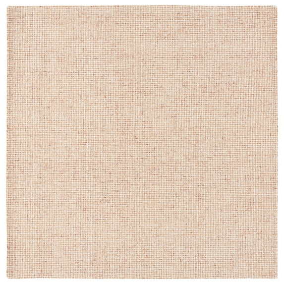 SAFAVIEH Martha Stewart Luther Solid Area Rug, Rust/Ivory, 6' x 6' Square