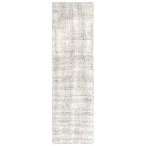 SAFAVIEH Martha Stewart Luther Solid Runner Rug, Light Grey/Ivory, 2'3" x 8'