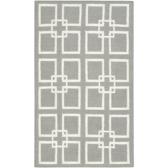 SAFAVIEH Martha Stewart Square Dance Indoor Area Rug, Cement Gray, 3' x 5'