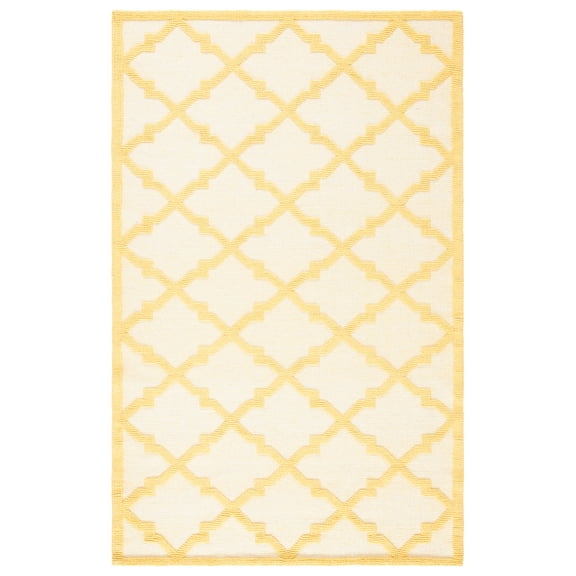 SAFAVIEH Martha Stewart Vermont Adair Trellis Wool Area Rug, Ivory/Gold, 8' x 10'