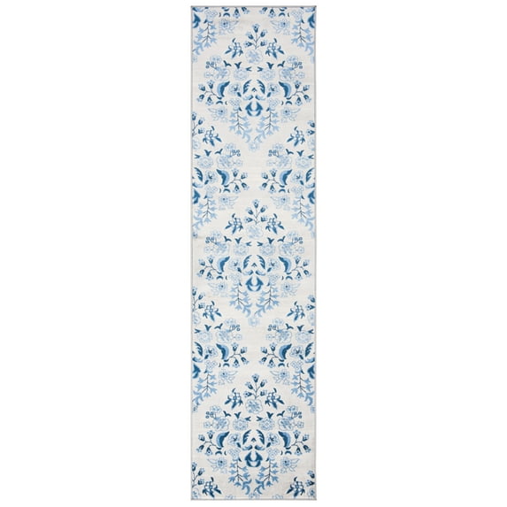 Safavieh Martha Stewart Brentwood Topher Floral Runner Rug, Cream/Blue, 2' x 6'