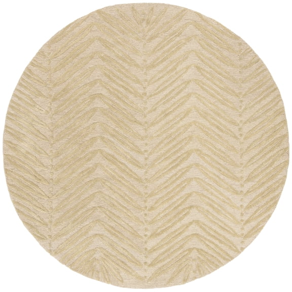 SAFAVIEH Martha Stewart Urban Chevron Floral Area Rug, Oolong Tea Green, 6' x 6' Round