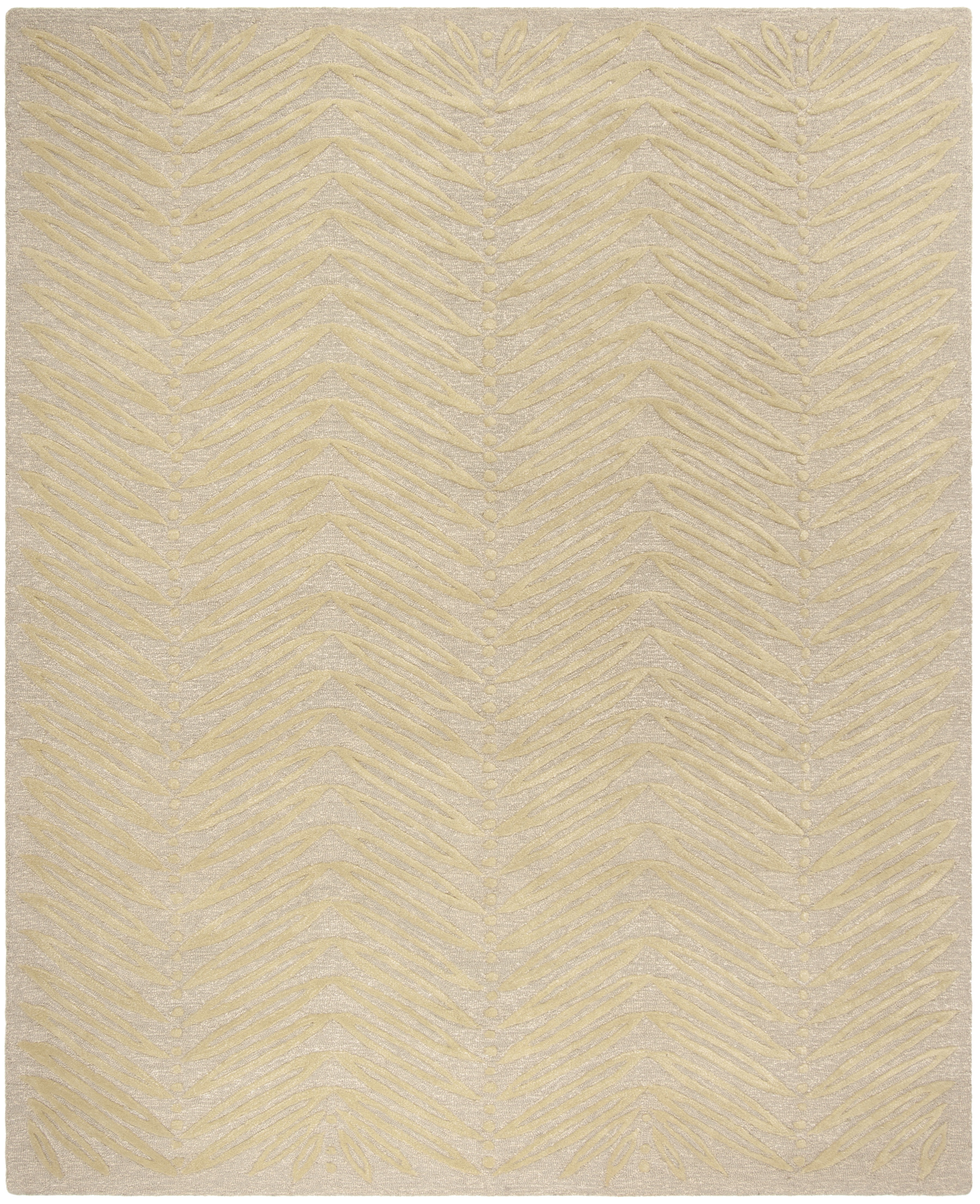 SAFAVIEH Martha Stewart Urban Chevron Floral Area Rug, Oolong Tea Green, 8' x 10'