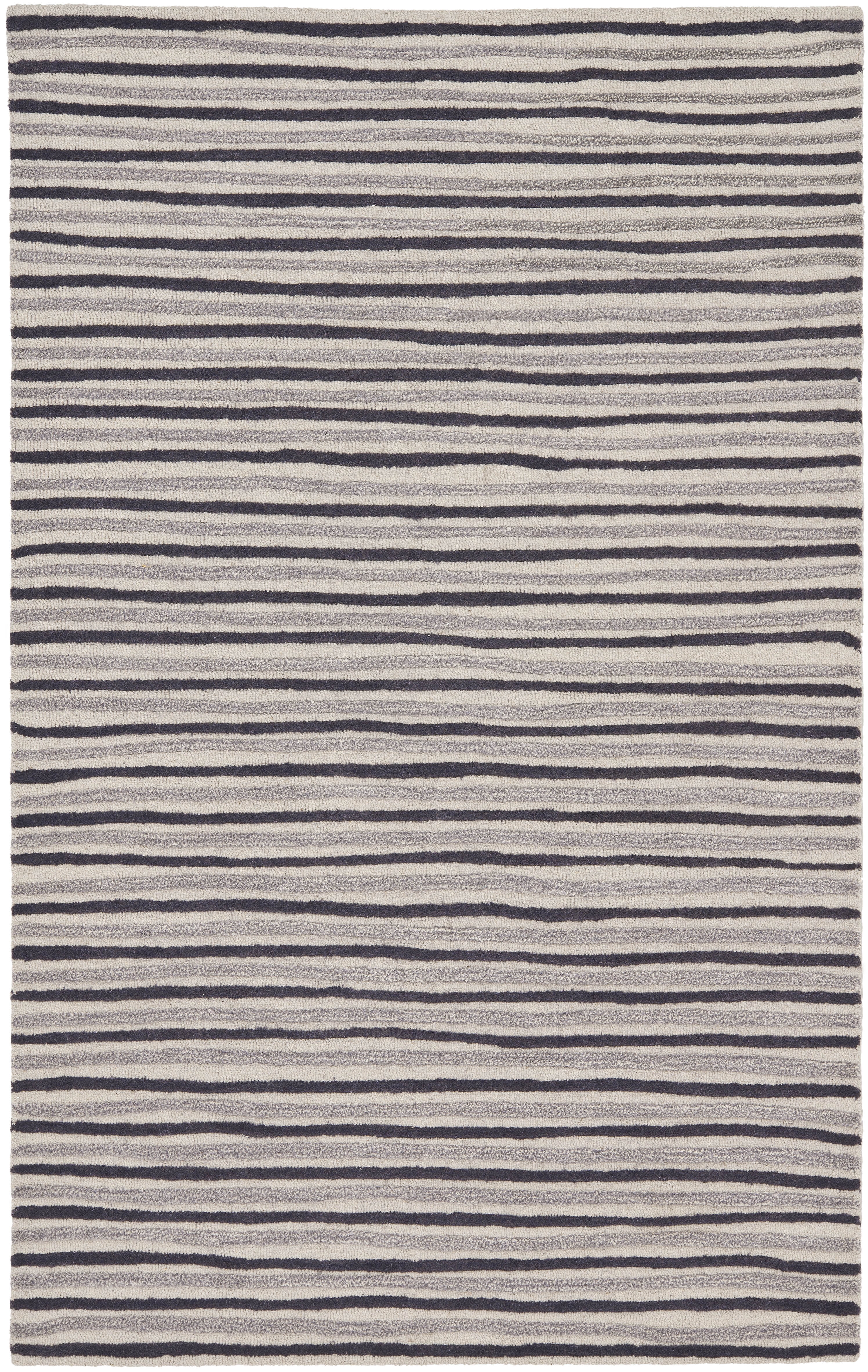 SAFAVIEH Martha Stewart Hand Drawn Stripe Area Rug, Wampum Purple, 9' x 12'