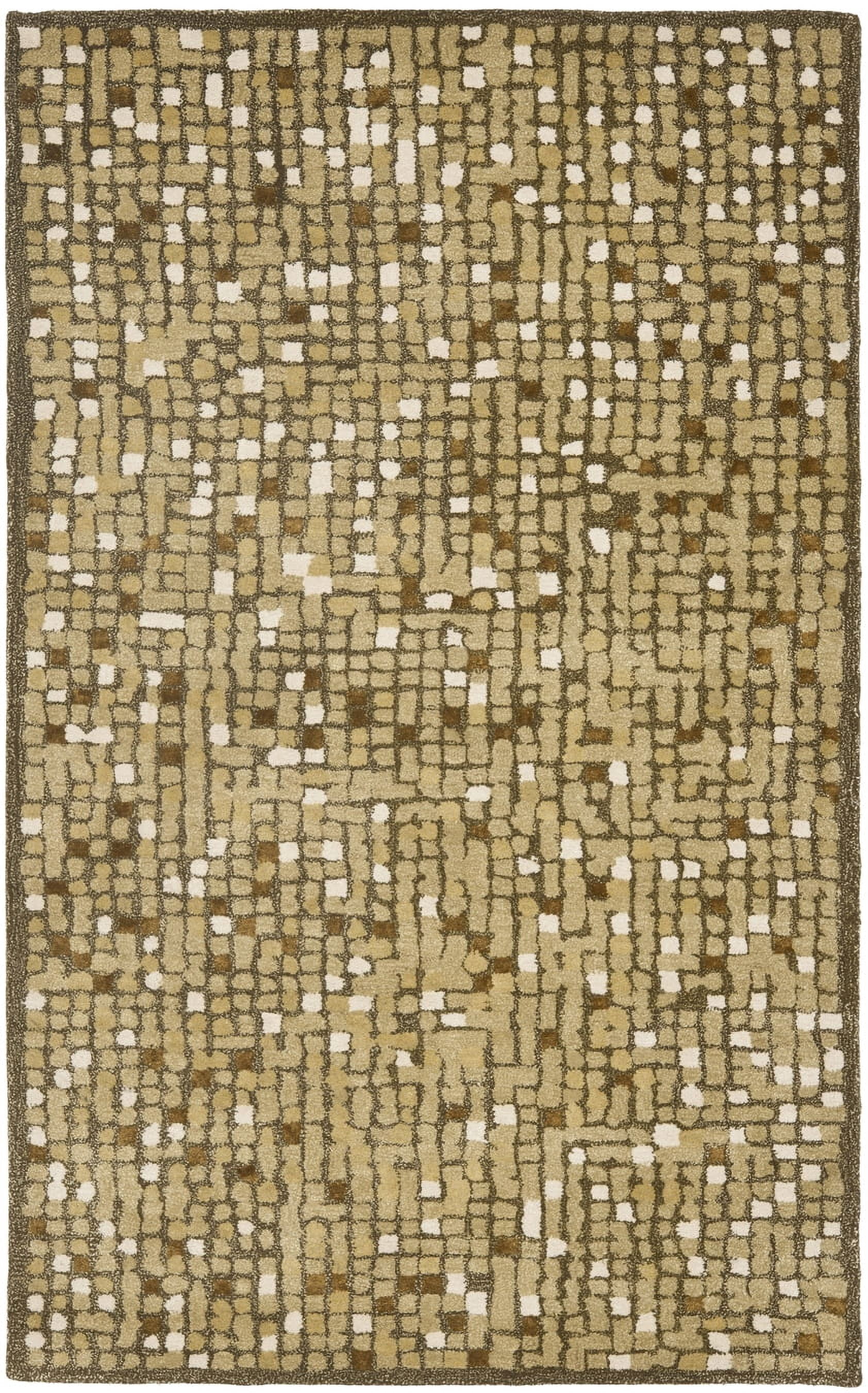 SAFAVIEH Martha Stewart Mosaic Dotted Area Rug, Oolong Tea Green, 9'6" x 13'6"