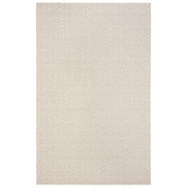 SAFAVIEH Martha Stewart Thom Geometric Cotton Area Rug, Beige/Grey, 6'7" x 9'