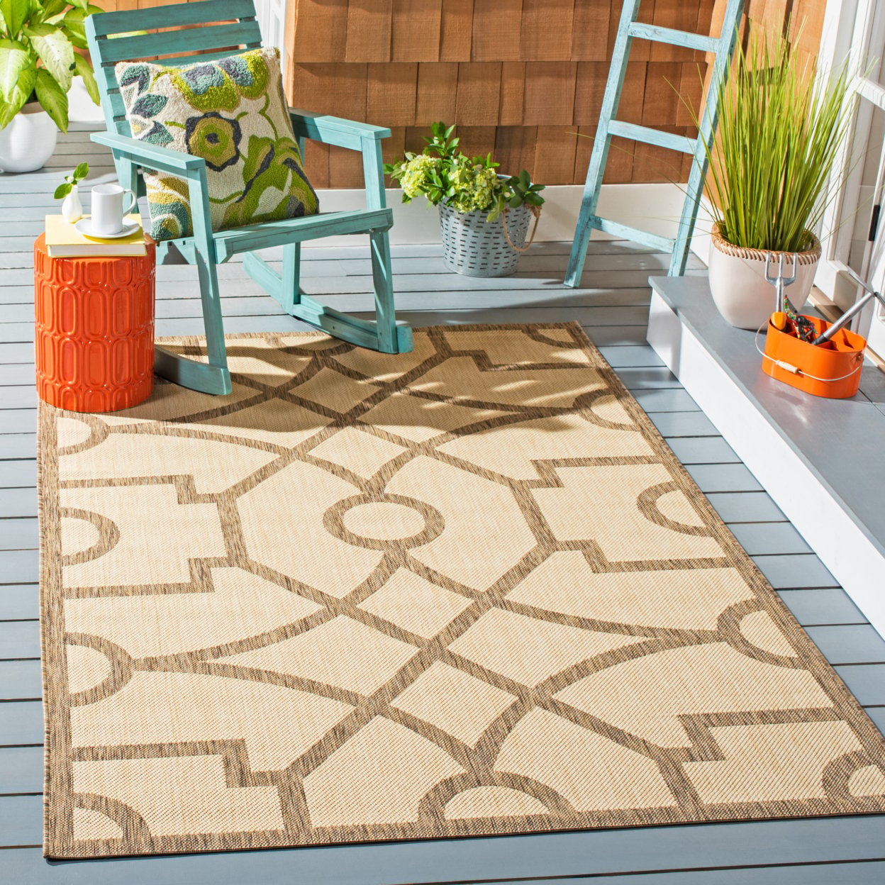 thumbnail image 1 of SAFAVIEH Martha Stewart MSR4121K Beige / Dark Beige Rug, 1 of 4