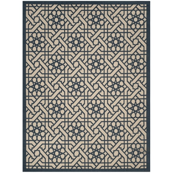 SAFAVIEH Martha Stewart Triumph Indoor/Outdoor Geometric Area Rug, Mariner, 2'7" x 5'