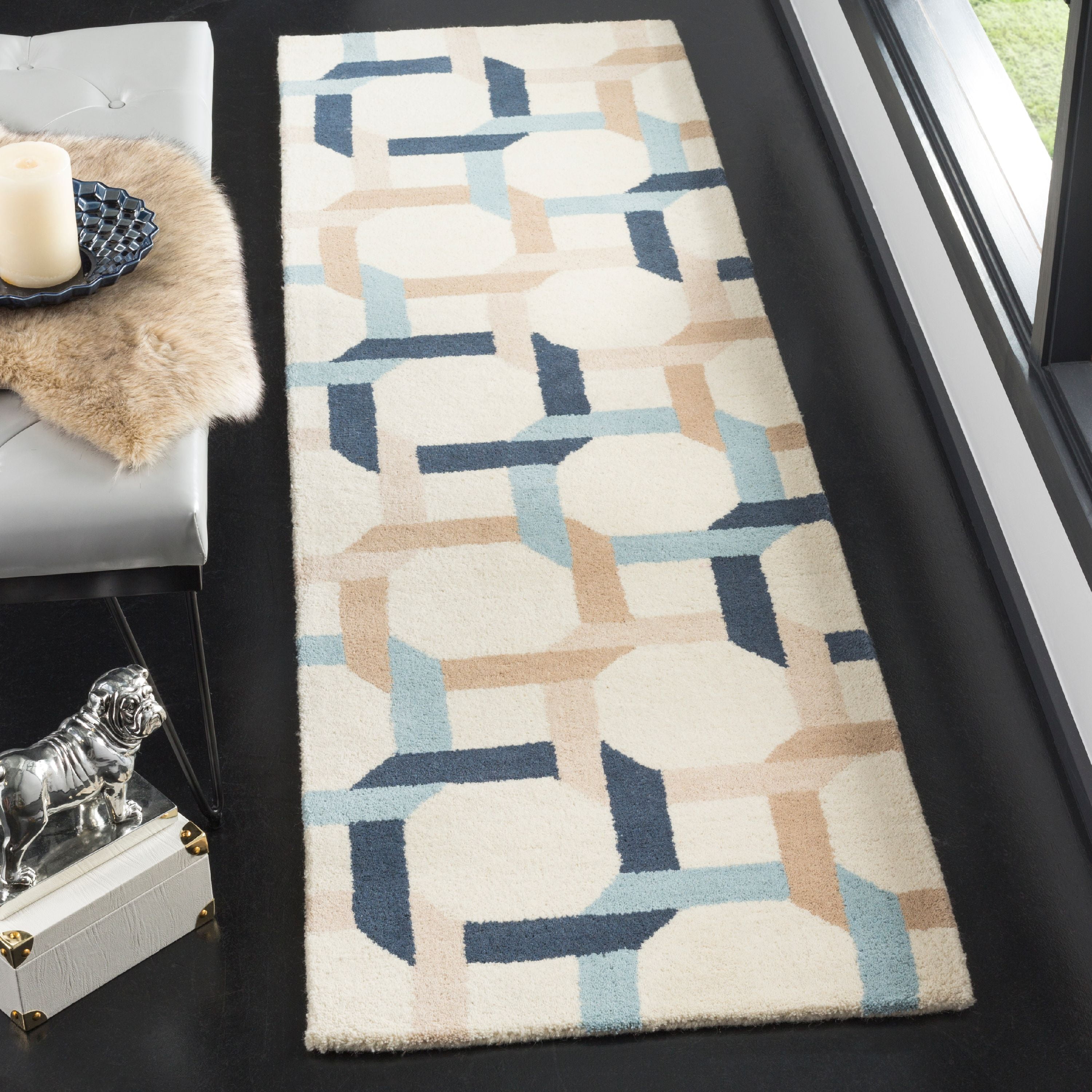 SAFAVIEH Martha Stewart MSR4563B Handmade Zinc Rug