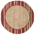 thumbnail image 1 of SAFAVIEH Martha Stewart Striped Border Wool Area Rug, Lead Gray, 4' x 4' Round, 1 of 8