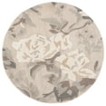 thumbnail image 1 of SAFAVIEH Martha Stewart Rose Chintz Floral Wool Area Rug, Bedford Grey, 8' x 8' Round, 1 of 8