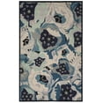 thumbnail image 1 of SAFAVIEH Martha Stewart Poppy Floral Wool Area Rug, Blue, 4' x 6', 1 of 8