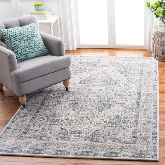 Safavieh Martha Stewart Cosmopolitan Jane Oriental Area Rug, Cream/Blue, 4' x 6'