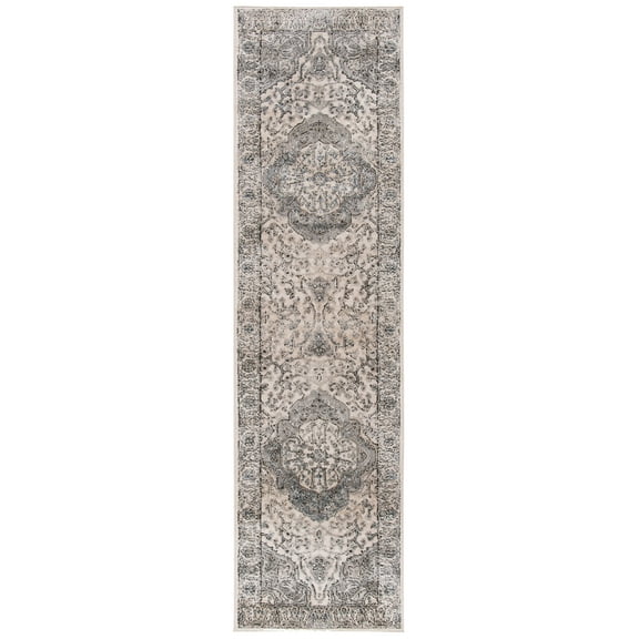 SAFAVIEH Martha Stewart Rancher Oregon Runner Rug, Ivory/Grey, 2'2" x 10'