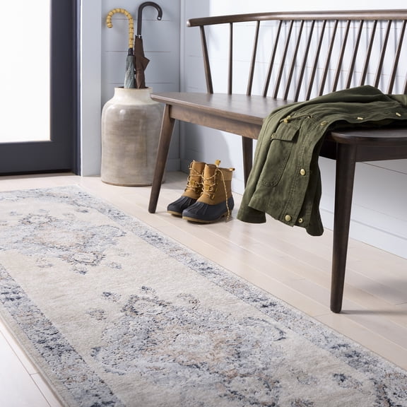 Safavieh Martha Stewart Dallas Oregon Distressed Runner Rug, Beige/Gray, 2'2" x 12'