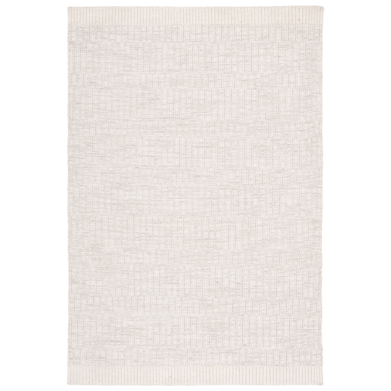 Ivory Tufted Handmade Washable 4' x 6' Wool Rug