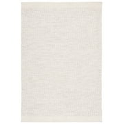 SAFAVIEH Martha Stewart Blanca Solid Area Rug, Ivory/Grey, 4' x 6'