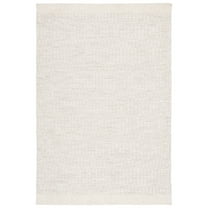 SAFAVIEH Martha Stewart Blanca Solid Area Rug, Ivory/Grey, 3' x 5'