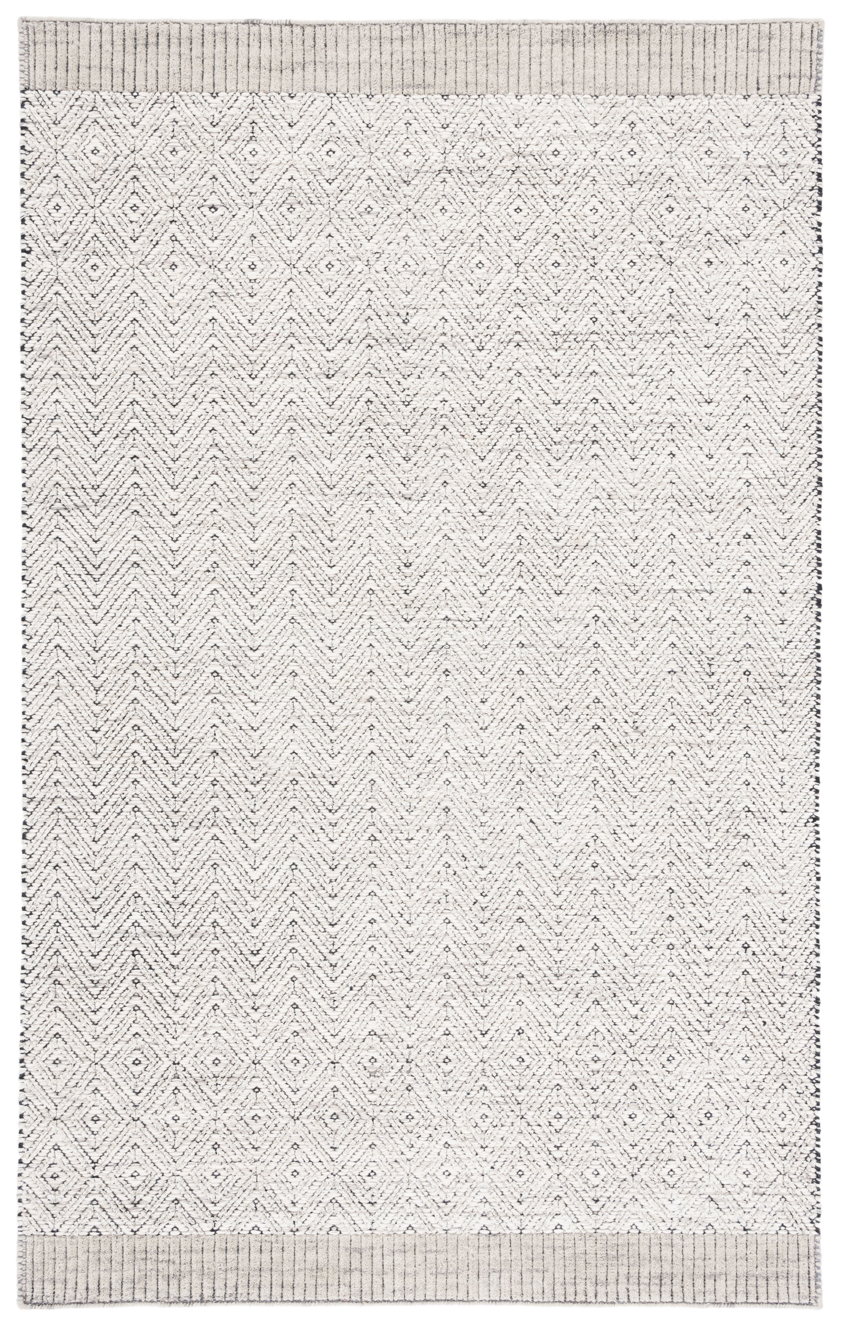 SAFAVIEH Martha Stewart Taegan Geometric Area Rug, Grey/Ivory, 9' x 12'