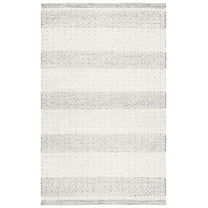 SAFAVIEH Martha Stewart Calvagh Striped Area Rug, Ivory/Grey, 9' x 12'