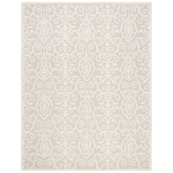 SAFAVIEH Martha Stewart Marais Geometric Damask Area Rug, Whetstone Grey, 8' x 10'