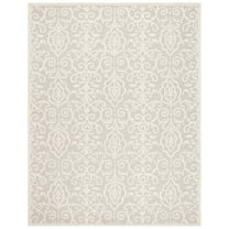 SAFAVIEH Martha Stewart Marais Geometric Damask Area Rug, Whetstone Grey, 9' x 12'