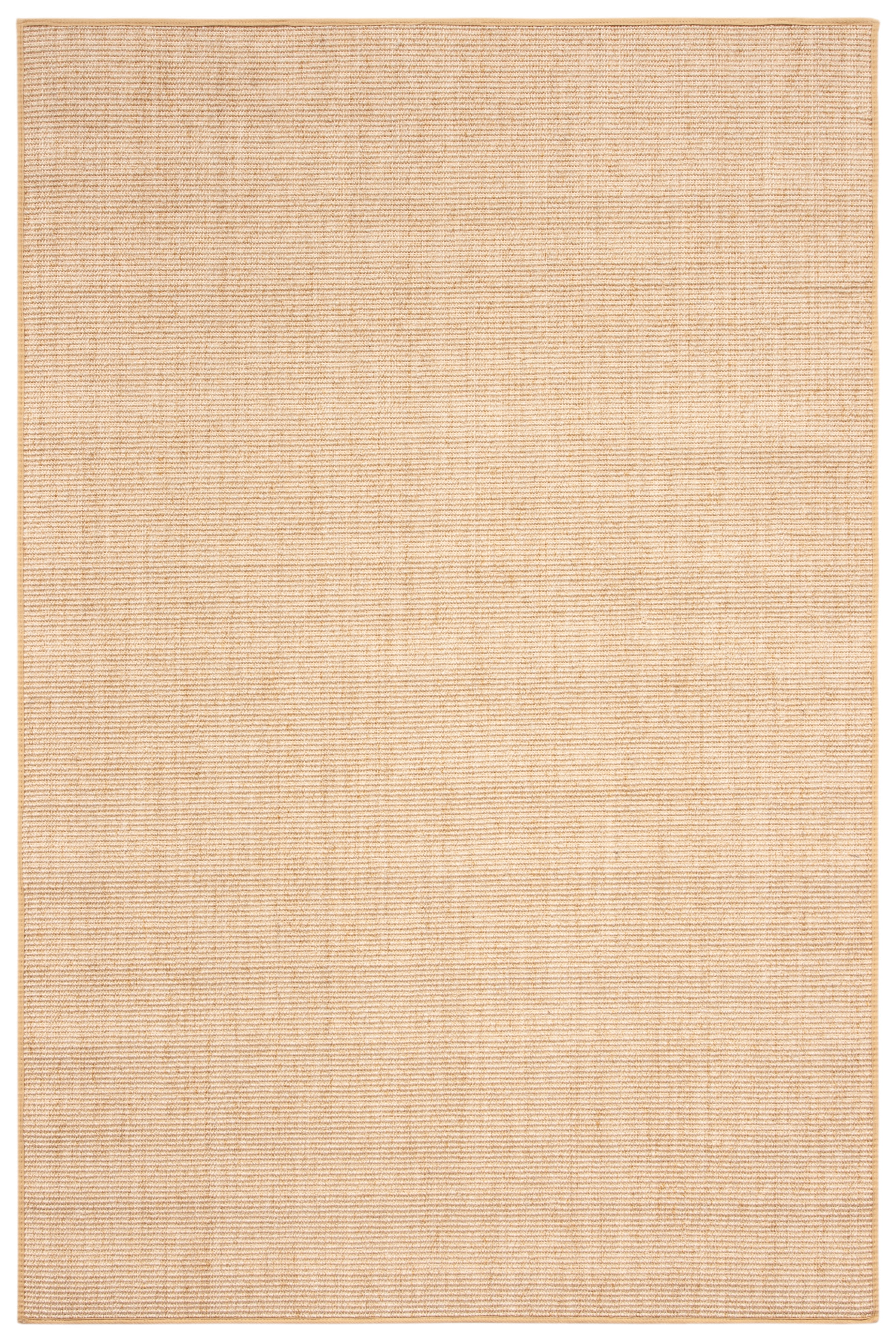 Beige Ivory Hand-Knotted Wool Rectangular Rug