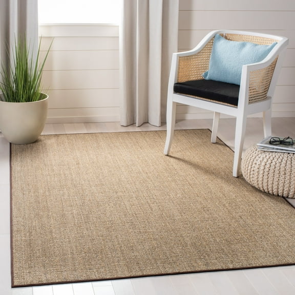 SAFAVIEH Martha Stewart Maximillian Solid Area Rug, Light Brown, 9' x 13'