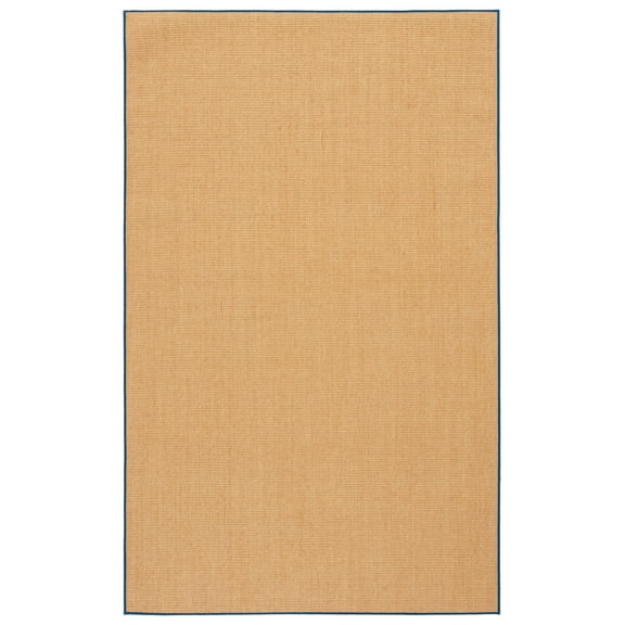 SAFAVIEH Martha Stewart Maximillian Solid Area Rug, Natural/Navy, 6' x 9'