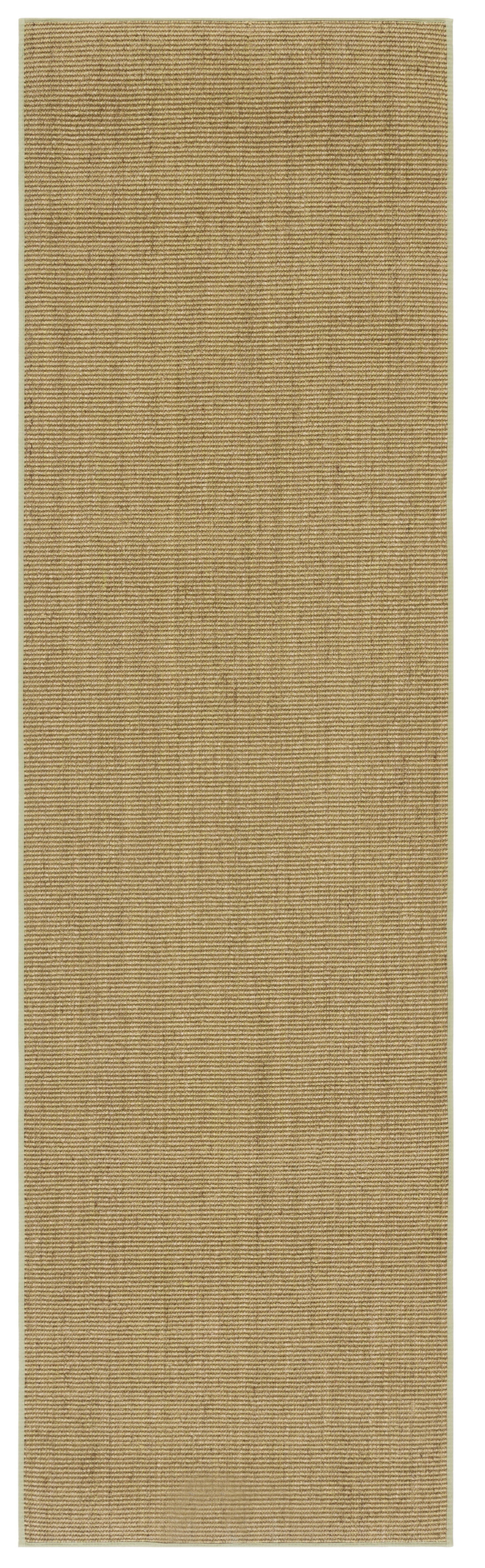 Hand-knotted Green Wool Runner Rug, 2'3" x 12'
