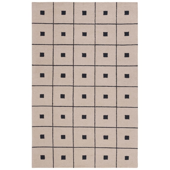 SAFAVIEH Martha Stewart Micro Loop Area Rug, Beige/Black, 8' x 10'