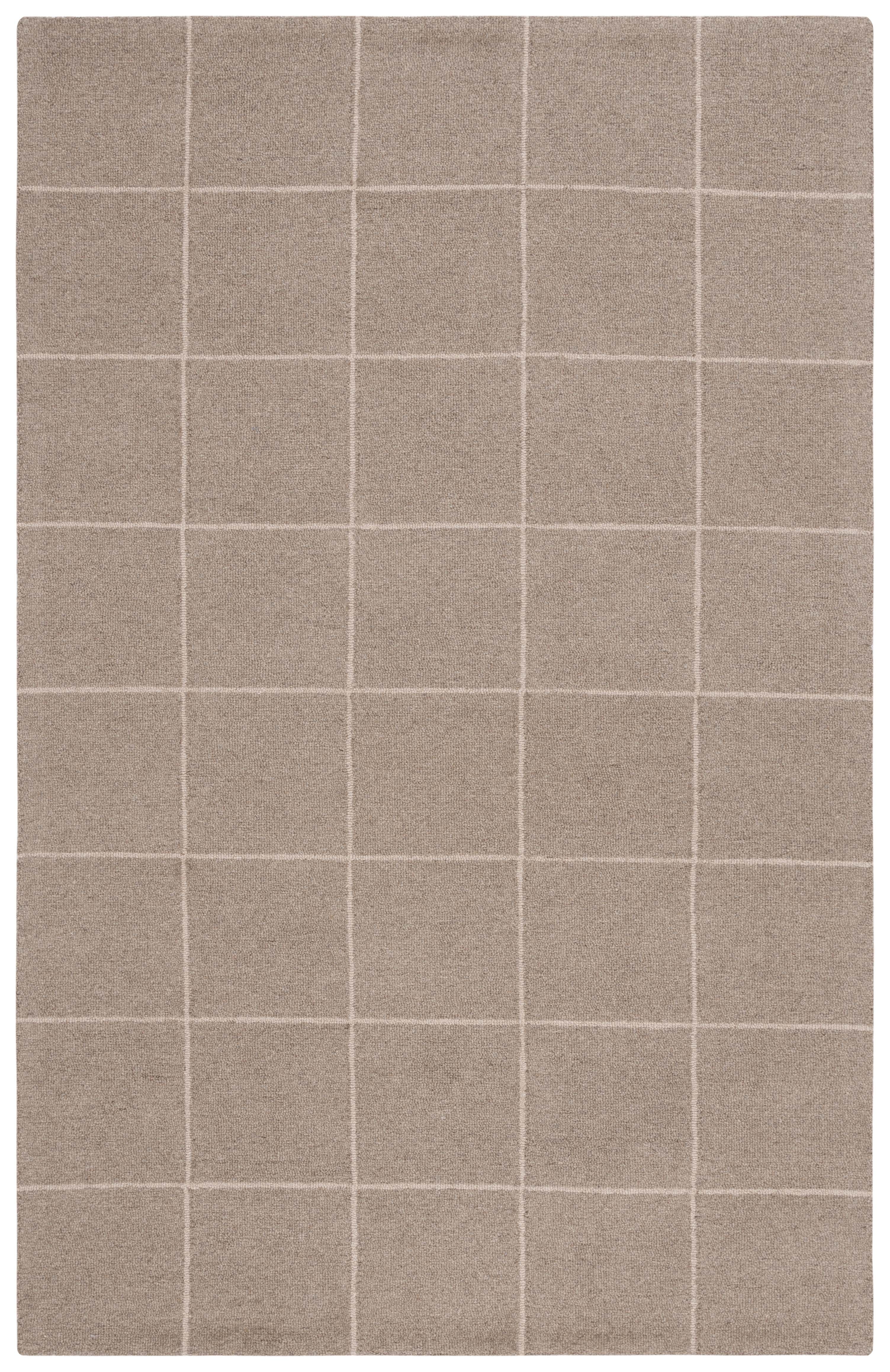 Ivory Hand-Tufted Wool and Synthetic Area Rug, 3' x 5'