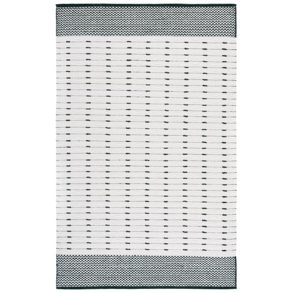 SAFAVIEH Martha Stewart Mindy Geometric Area Rug, Dark Green/Ivory, 3' x 5'
