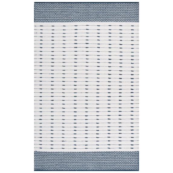 SAFAVIEH Martha Stewart Mindy Geometric Area Rug, Navy/Ivory, 4' x 6'