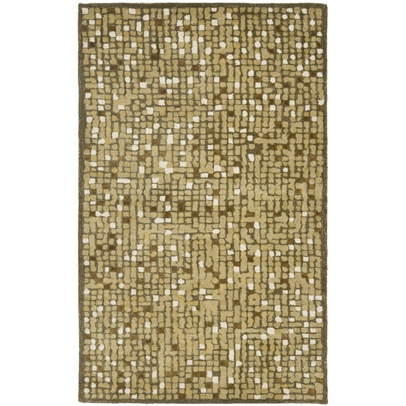 SAFAVIEH Martha Stewart Mosaic Dotted Runner Rug, Oolong Tea Green, 2'3" x 10'