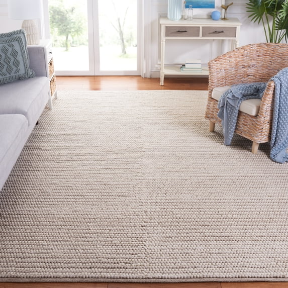 SAFAVIEH Martha Stewart Natura Striped Area Rug, Ivory/Beige, 9' x 12'