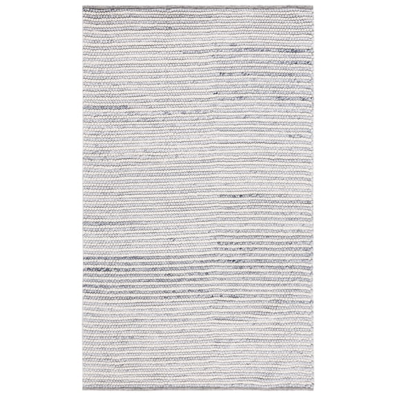 SAFAVIEH Martha Stewart Natura Striped Area Rug, Ivory/Blue, 4' x 6'